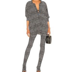 Norma Kamali large Glenn plaid tweed matching set